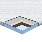 vidaXL Coussins de Matelas Blanc 90 x 190 cm Polyester sans colle