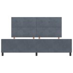 vidaXL Cadre de lit avec tête de lit Gris foncé 200 x 200 cm Velours