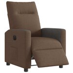 vidaXL Fauteuil inclinable électrique Marron Tissu