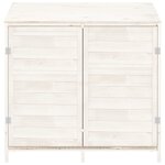 vidaXL Remise de jardin Blanc 102x52x112 cm Bois de sapin solide