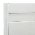 vidaXL Cadre de lit avec LED Blanc Similicuir 140 x 200 cm