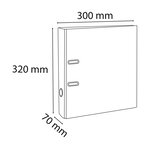Classeur à levier D70mm Prem'Touch Iderama Rose x 10 EXACOMPTA