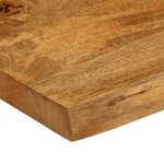 vidaXL Dessus de table 140x60x2 5 cm bord vivant bois massif manguier