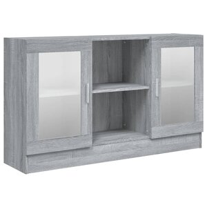 vidaXL Armoire à vitrine Sonoma gris 120x30 5x70 cm Bois d'ingénierie