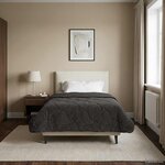 vidaXL Duvet d'été simple Matelassé Anthracite 135 x 200 cm