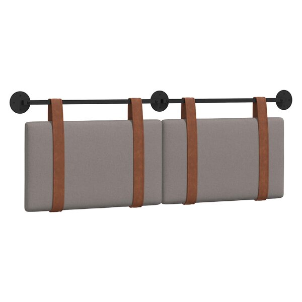 vidaXL Tête de lit suspendue Taupe PU antique