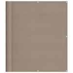 vidaXL Écran de balcon taupe 120x1000 cm 100  polyester oxford
