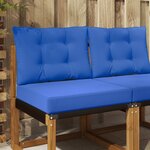 vidaXL Coussin de canapé d'extérieur 2 Pièces Bleu royal Polyester