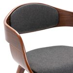 vidaXL Chaises à manger lot de 6 bois courbé et tissu gris
