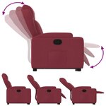 vidaXL Fauteuil inclinable rouge bordeaux tissu