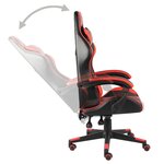 vidaXL Fauteuil de jeux vidéo Noir et rouge Similicuir