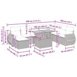 vidaXL Salon de jardin 9 Pièces avec coussins gris résine tressée