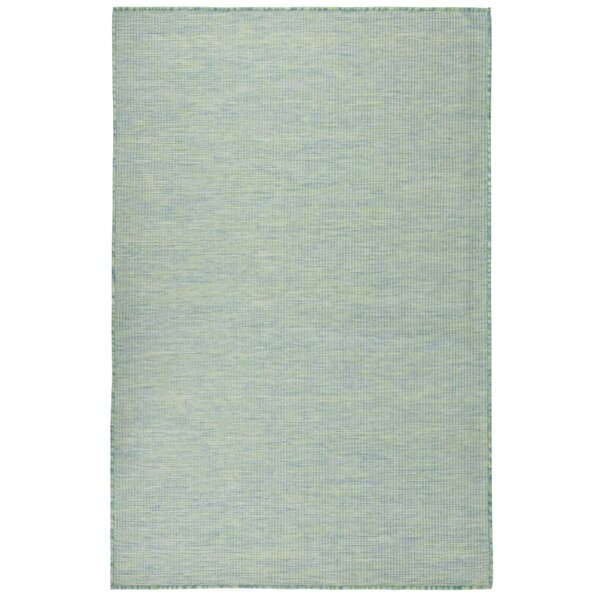 vidaXL Tapis à tissage plat d'extérieur 100x200 cm Turquoise