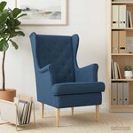 vidaXL Fauteuil Bleu Tissu