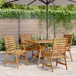 vidaXL Ensemble à manger de jardin 5 Pièces Bois d'acacia solide