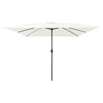 Parasol de jardin carré vidaXL 295x245 cm Blanc Sable