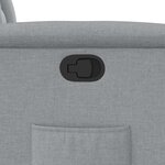 vidaXL Fauteuil inclinable Gris clair Tissu