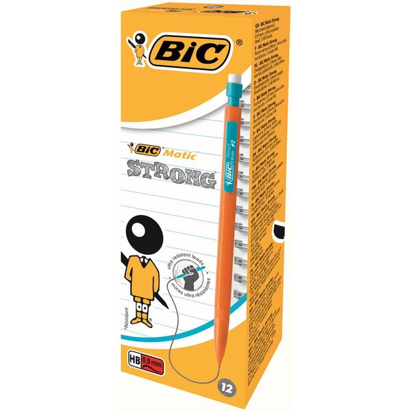 Matic Strong Porte-mine pointe large 0,9 mm HB corps orange (paquet 12 unités)