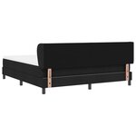 Lit box spring vidaXL avec matelas noir 180x200 cm en tissu