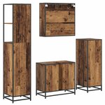 vidaXL Ensemble de mobilier de salle de bain 4 Pièces Bois ancien