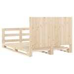 vidaXL Cadre de lit sans matelas avec tête de lit bois massif