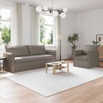 vidaXL Canapé 2 Pièces Taupe 196 x 82 x 85 cm tissu