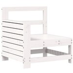 vidaXL Salon de jardin 10 Pièces blanc bois de pin massif