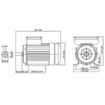 vidaXL Moteur monophasé Aluminium 1 5kW/2 CH 2 pôles 2800 tr/min