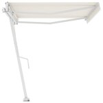 vidaXL Auvent automatique sur pied 450x300 cm Crème