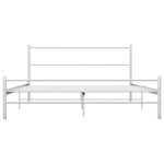 vidaXL Cadre de lit sans matelas blanc métal 140x200 cm
