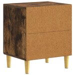 vidaXL Table de chevet Chêne fumé 43 x 34 5 x 50 cm Bois d'ingénierie