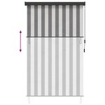 vidaXL Store enrouleur Anthracite et blanc 100 x 250 cm