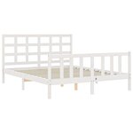 vidaXL Cadre de lit sans matelas blanc 160x200 cm bois de pin massif