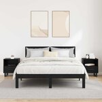 vidaXL Cabinet de chevet 2 Pièces Chêne noir 40 x 35 x 47 5 cm