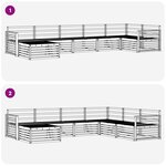 vidaXL Ensemble de canapés d'extérieur 7 pc Naturel