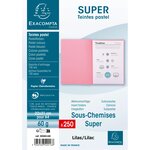 Paquet de 250 sous-chemises SUPER 60 22x31cm Violet x 5 EXACOMPTA