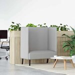 vidaXL Canapé à Haut Dossier Gris nuage 109 x 56 x 121 cm tissu