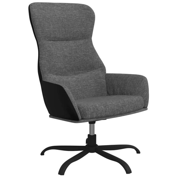 vidaXL Chaise de relaxation Gris clair Tissu