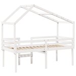 vidaXL Lit haut sans matelas blanc 75x190 cm bois de pin massif