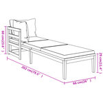 vidaXL Chaises longues coussins gris foncé lot de 2 Bois acacia solide