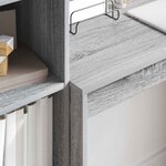 vidaXL Bureau avec tiroir avec étagère avec stockage 2 Pièces Gris Sonoma