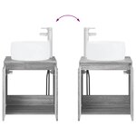 vidaXL Vanité de lavabo mural Sonoma gris 49 5 x 44 5 x 66 cm