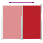 vidaXL Auvent latéral rétractable de patio 120x500 cm Rouge