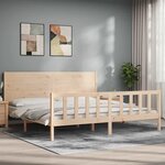 vidaXL Cadre de lit sans matelas 200x200 cm bois massif de pin