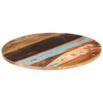 vidaXL Dessus de table rond 80 cm 25-27 mm Bois de récupération solide