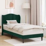 vidaXL Cadre de lit avec tête de lit Vert foncé 80 x 200 cm Velours