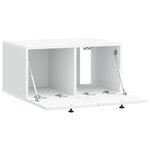 vidaXL Meuble TV mural Blanc 59 5 x 41 x 30 cm Bois d'ingénierie