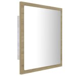 Miroir led de salle de bain 40 x 8 5 x 37 cm acrylique chêne 02_0006961