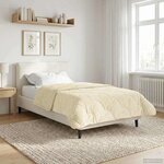 vidaXL Duvet d'hiver Crème 140 x 200 cm Microfibre et polaire Teddy