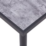 vidaXL Table à manger Noir et gris béton 140x70x75 cm MDF